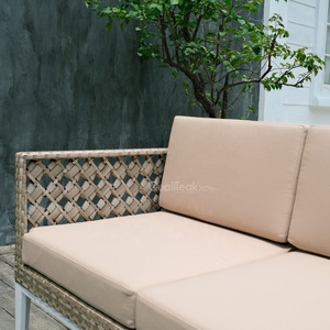 Kupat Outdoor <b>Rattan</b> <b>Sofa</b> Set UV Resistant PE Wicker Aluminum Frame Rust Proof Garden Furniture Waterproof Contemporary Design - Product Image 3