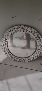 Modern Wood Bone Inlay Mirror Frame Wall Mirror Best Quality by CRAFTS GALORE India wholesale wall mirror - Product Image 4