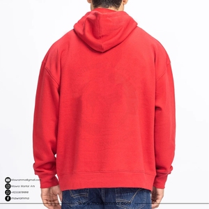 Sweat à capuche oversize en molleton 100 % coton, grammage lourd, avec logo personnalisé brodé ou imprimé, épaules tombantes, unisexe, style streetwear - Product Image 5