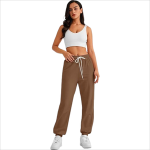 PRO ENTERPRISES <b>Women's</b> 100% Cotton Skinny Fit Winter Streetwear Sweatpants Joggers <b>Lounge</b> <b>Pants</b> Pockets Drawstring Anti-Pilling - Product Image 5