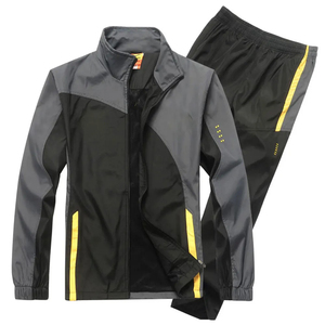 Men's Custom Design Eco-Friendly Waterproof Quick Dry Breathable Polyester Sporty <b>Tracksuit</b> Set Front Logo for Plus XXL Autumn - Product Image 1