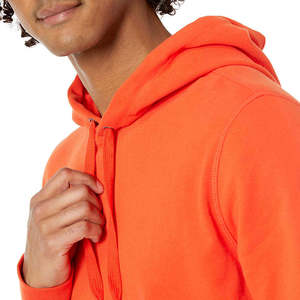 Eco Friendly <b>Hoodies</b> <b>for</b> <b>Men</b> Cotton Made Sustainable Fabric Custom Logo Pullover Hoodie With Kangaroo Pocket <b>Orange</b> Colour - Product Image 4