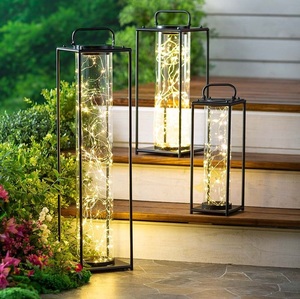 Artículo de escaparate, farol de vela de Metal dorado, farolillos geométricos decorativos altos para interior, exterior, hogar, jardín, decoración de boda - Product Image 5