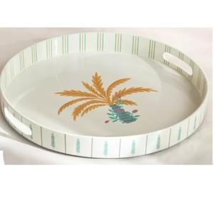 Bandeja de Servicio Decorativa de Estilo Nórdico, Hecha a Mano con Madreperla, para 3 Platos, Ideal para Eventos, Bodas y Catering - Product Image 2