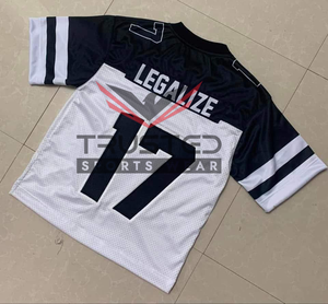 Camiseta de Fútbol Americano Transpirable de Malla, 100% Poliéster, Manga Corta, Talla Grande, Personalizable, Ropa Deportiva al por Mayor - Product Image 3