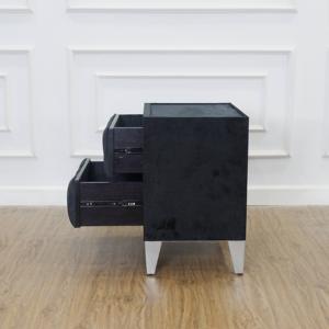 BEDSIDE BLACK VELVET <strong>2</strong> DRAWERS - Product Image 4