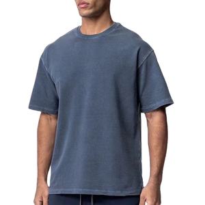 Haute qualité meilleure vente 100% coton logo personnalisé vierge lavé T-shirts en gros surdimensionné goutte épaule T-shirt pour hommes - Product Image 6