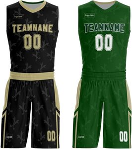 Ensemble d'uniformes de basket-ball à motif abstrait personnalisé, noir, rose, orange, rouge, vert, bleu, vêtements d'équipe - Product Image 2