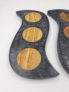 Porte-bougie artisanal en résine et bois de luxe avec base en bois naturel, forme personnalisée pour la décoration de la maison - Product Image 5