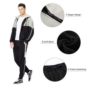 Ensembles de survêtements personnalisés avec logo imprimé, survêtements unisexes, ensembles de survêtements personnalisés en tissu, ensemble 2 pièces pour l'extérieur, sweat-shirt à capuche et pantalon de survêtement pour homme - Product Image 2