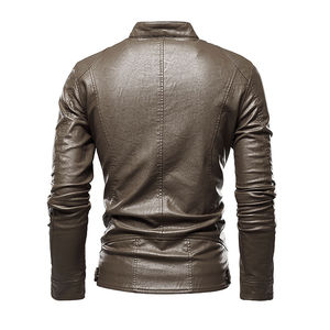 Chaqueta de Cuero para Hombre de Alta Calidad Personalizada 2026, Nuevo Diseño Ajustado de Moda con Material de Plumón, Venta Directa de Fábrica - Product Image 2