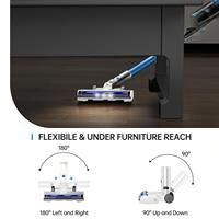 Aspirateur balai sans fil avec brosse anti-emmêlement, écran LED, autoportant, pour sols durs, tapis et poils d'animaux domestiques