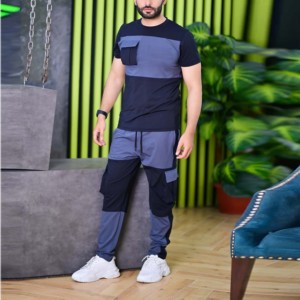 Dessin élastique Logo personnalisé Hommes Slim Fit Vente en gros Survêtement vierge/Sportswear Running Gym Polyester Survêtements Ensembles pour hommes - Product Image 2