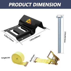 1500lbs bánh xe chock Tie xuống Kit cho Trailer & Pickup Trucks - <span class=keywords><strong>ATV</strong></span>, rzr, máy cắt cỏ, UTV Tie xuống dây đai (2-Wheel Set) - Product Image 2