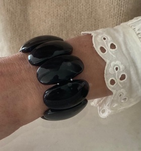 Pulsera Elástica de Resina Artesanal para Mujer, Accesorios Clásicos de Fiesta, Tipo de Brazaletes de Moda - Product Image 4