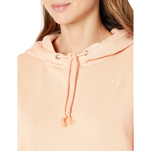 Women's <b>Peach</b> Hooded Sweatshirt Regular Fit Fleece Solid Color Pocket Design Winter Wear Waterproof Breathable Polyester/Cotton - Product Image 5
