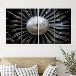 Elegante Impresión de Turbina Industrial en Lienzo para Decoración Moderna, 4P: Enmarcado en Galería - Product Image 1