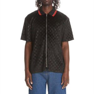 Trendy and Comfortable Men's for <b>Shirts</b> with Zip Neck Solid Pattern 100% Cotton Canvas Anti-Wrinkle Casual Wear - Product Image 3