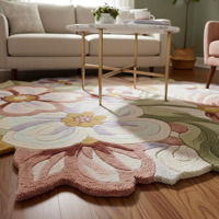 Tapis moderne personnalisé à poils longs, tufté à la main, couleur unie, antidérapant, adapté aux animaux domestiques, en laine, pour pique-nique, décoration intérieure, cadeau, prix de gros