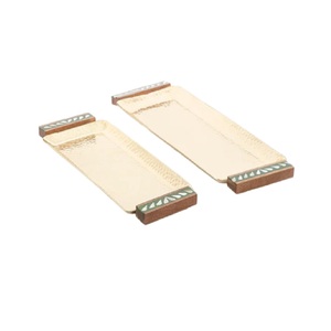 Bandeja de chocolate de diseño moderno de alta calidad, bandeja y Plato decorativo de mesa de Metal ecológico para servir alimentos a precio de exportación - Product Image 4