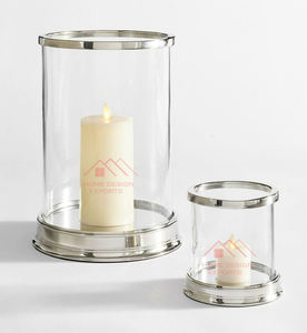Hot Selling nickel Silver Finished Metal <b>Candle</b> Holder Set of 2 Design - Product Image 6