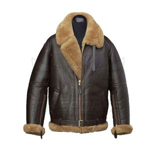 2025 nouvelle conception personnalisée de haute qualité hommes hiver col montant fourrure cuir veste-haute rue léger respirant coupe-vent - Product Image 1