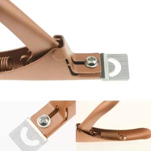 Coupe-ongles et coupe-ongles en acier inoxydable or rose, lame incurvée, ouverture large, outil professionnel pour les ongles artificiels, utilisation en salon - Product Image 2