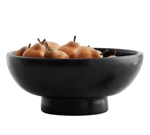 Bol à pâte en métal en bois de mangue avec base Bol à fruits dessus de table avec brun poli Meilleure vente Décoration intérieure - Product Image 1