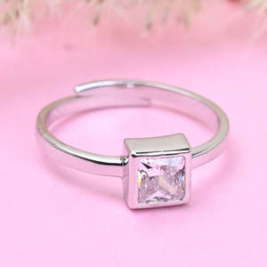Anillos de Plata de Ley 925 de Primera Calidad para Mujer, Chapados en Rodio con Diamantes de Corte Princesa y Ovalado, Tipo Anillo para Hombre - Product Image 2