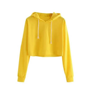 เสื้อครอปฮู้ดดี้ผู้หญิงคุณภาพสูง ออกแบบโลโก้เองได้ ราคาขายส่ง OEM ไซส์ใหญ่ สำหรับฤดูหนาว ขายดี - Product Image 5