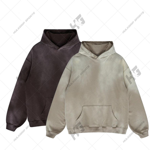 Sudadera con capucha informal de algodón 100% para hombre/mujer, jersey de ajuste Regular, invierno, lavado a la piedra, bordado 3D, bolsillo de canguro, cordón forrado - Product Image 1