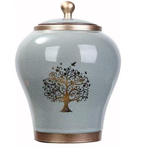 Urnas funerarias decorativas hechas a mano con acabado esmaltado para cenizas de adultos, urnas de cremación para cenizas de cuerpos humanos. - Product Image 2