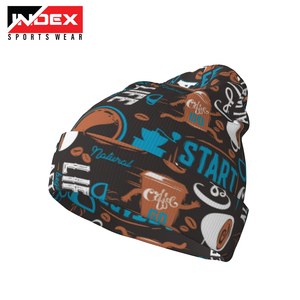 High Quality Unisex Winter Acrylic Warm Knitted Beanie Hats Custom Logo Jacquard Beanies for Men Women Wholesale for Casual - Product Image 2