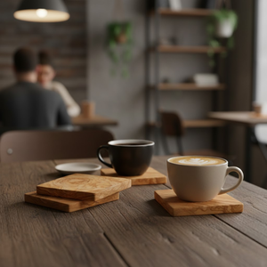 Juego de Posavasos de Madera Ecológicos |   Accesorios de Decoración de Mesa Modernos y Duraderos |   Artículos Esenciales para Café y Cocina - Product Image 4