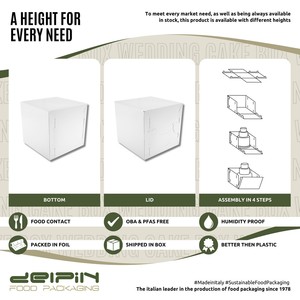 Made in Italy Eco-Friendly Recyclable Luxury Disposable Square Rigid <b>Box</b> Ivory Board Paper Type White Color for Packaging Use - Product Image 4