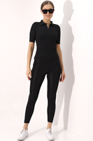 Blusa de punto con cuello Polo para mujer, camiseta de manga corta elástica elegante y cómoda de verano transpirable, servicio OEM personalizado