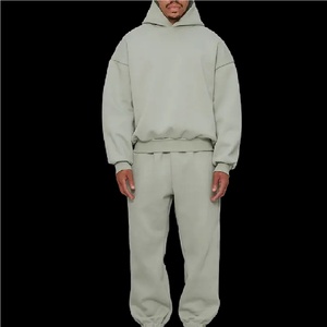 Unisex High Quality 320 Gsm Cotton Flared <b>Thick</b> Tracksuit Set New Acid Wash Distressed Embroidery Custom Zip Manufacturer Winter - Product Image 4