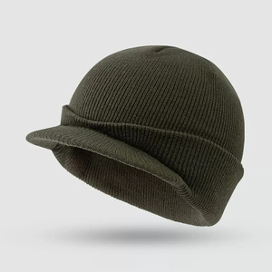 Bonnets de qualité supérieure, service OEM, marque privée, bonnets personnalisés, casquettes, bonnet en tricot à revers court - Product Image 2