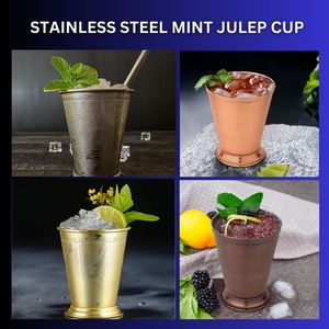 Calidad Premium Moscow Mule Mojito Mint Julep Copas de cóctel de acero inoxidable Logotipo láser personalizado Suministros para Bar Metal Best Moscow - Product Image 2