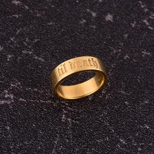 Til Death Dainty Silver Band Ring Venta caliente Trending Stacking Anniversary Gift Band Ring Promise Band Ring - Product Image 2