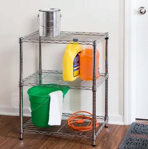 Hot sell steel <b>storage</b> shelving <b>rack</b> chrome bulk quantity for home hotels and restaurant <b>kitchen</b> living room made in india 2023 - Product Image 3