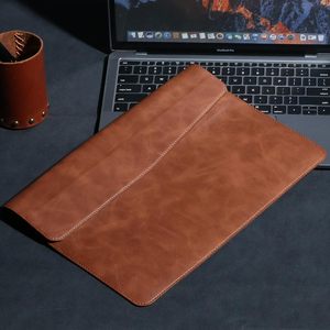 Blue Genuine Leather Slim <b>Laptop</b> <b>Sleeve</b> Case for Work-Premium Durable Design - Product Image 2