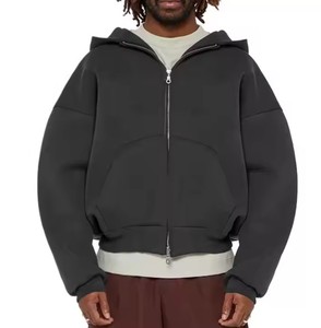 Sweat à capuche unisexe personnalisé en polaire avec fermeture éclair, style décontracté, motif uni, 100 % coton teint en fil, impression numérique, respirant, pour la saison hivernale - Product Image 2