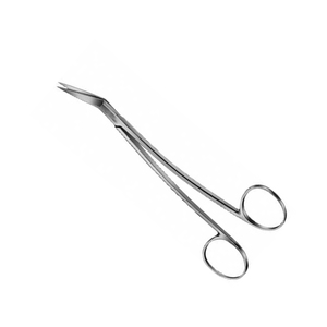 LOCKLIN Ciseaux de suture coudés sur le côté dentelés une lame tranchante 155 mm 6.18 "Ciseaux de chirurgie plastique en acier et métal - Product Image 1
