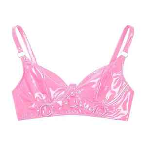 High Quality Women's Spandex/Polyester Fashion <b>Bra</b> High Support <b>Racerback</b> Plaid Pattern Waterproof Simple Style Front Logo Plus - Product Image 2