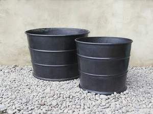 Seau à jardinière en acier galvanisé de qualité supérieure avec silhouette fanée, excellent pour jardin de ferme et décor rustique - Product Image 2