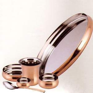 Service de table traditionnel KING, vaisselle en cuivre, service de table indien, service de table en Thali - Product Image 4