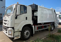 Camion compacteur d'ordures 14 CBM Châssis Isuzu télécommandé Nouveau pour les services de collecte et de nettoyage des ordures