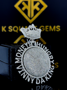 Moissanite จี้เงิน925ผู้ชายจี้สปินเนอร์ที่กำหนดเองจี้ที่กำหนดเองจี้แร็ปเปอร์เครื่องประดับฮิปฮอปเงิน925 - Product Image 3