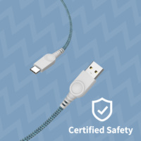 Cable de Carga USB 2.0 de 6 Pies, USB-A a Tipo-C, con Cubierta de Nailon Trenzado, 15W, para Teléfono Móvil y Auriculares, Conductor de Cobre Puro